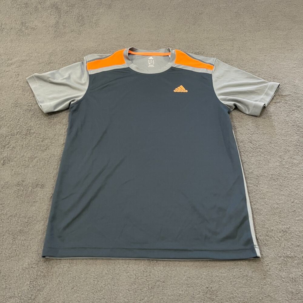 adidas Gray Short Sleeve Climalite Lightweight Athletic T-Shirt Men's Size Small